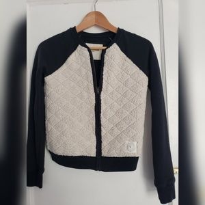 Abercrombie girls baseball jacket in navy